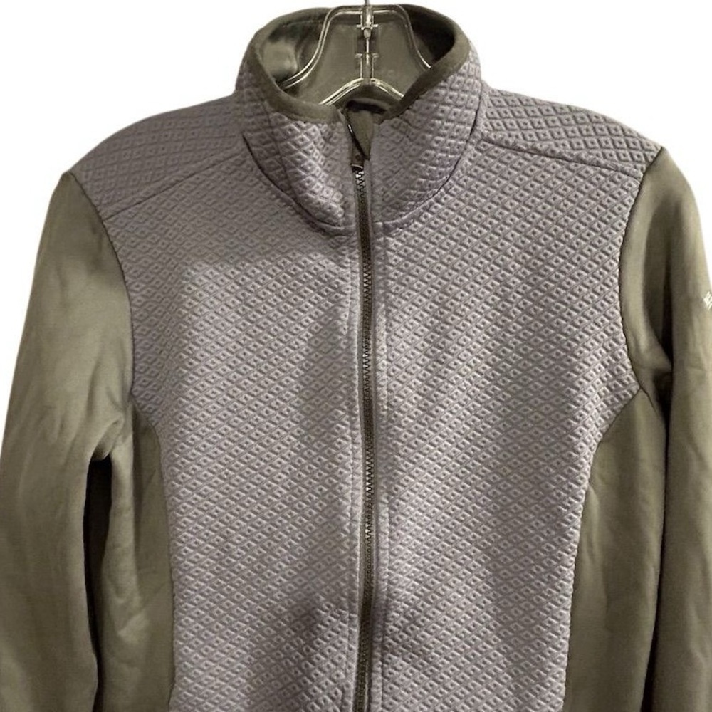 Women’s Columbia Purple and Grey Roffe Ridge Full Zip Quilted Fleece Sweater L - Picture 2 of 9